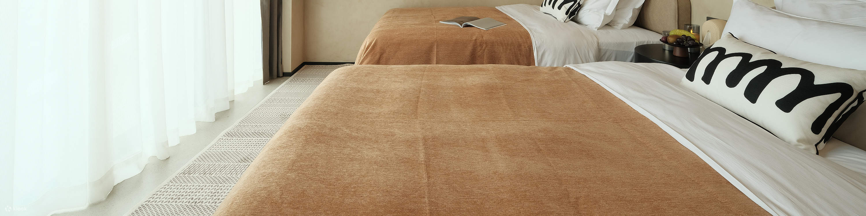 ห้องเตียงแฝดพร้อมวิวภูเขาชิงชิว